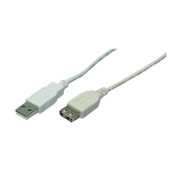 CABLU USB LOGILINK prelungitor, USB 2.0 (T) la USB 2.0 (M), 3m, gri, „CU0011” (timbru verde 0.18 lei)