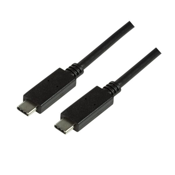 CABLU alimentare si date LOGILINK, pt. smartphone, USB 3.2, USB Type-C (T) la USB Type-C (T), 0.5m, negru, „CU0128” (timbru verde 0.08 lei)
