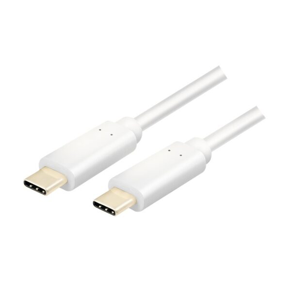 CABLU alimentare si date LOGILINK, pt. smartphone, USB 3.2, USB Type-C (T) la USB Type-C (T), 1m, alb, „CU0131” (timbru verde 0.08 lei)