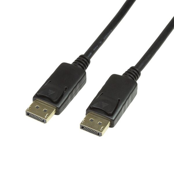 CABLU video LOGILINK, DisplayPort (T) la DisplayPort (T), 10m, conectori auriti, rezolutie maxima 4K (3840 x 2160) la 60 Hz, negru, „CV0077” (timbru verde 2.00 lei)