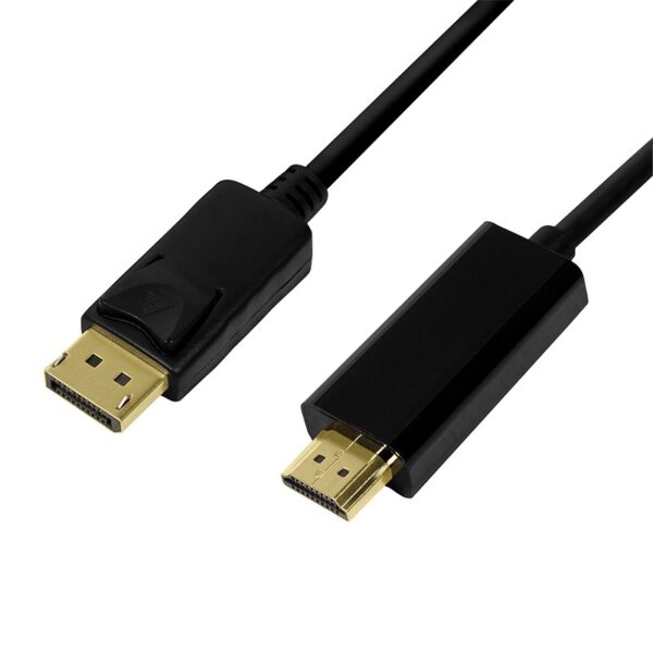 CABLU video LOGILINK, adaptor DisplayPort (T) la HDMI (T), 1m, conectori auriti, rezolutie maxima 4K UHD (3840 x 2160) la 30 Hz, negru, „CV0126” (timbru verde 0.18 lei)