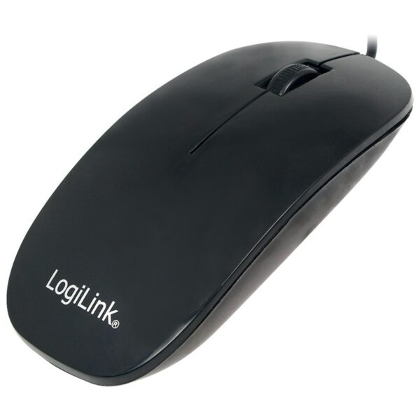 MOUSE Logilink, PC sau NB, cu fir, USB, optic, 1000 dpi, butoane/scroll 3/1, , negru, „ID0063” (timbru verde 0.18 lei)