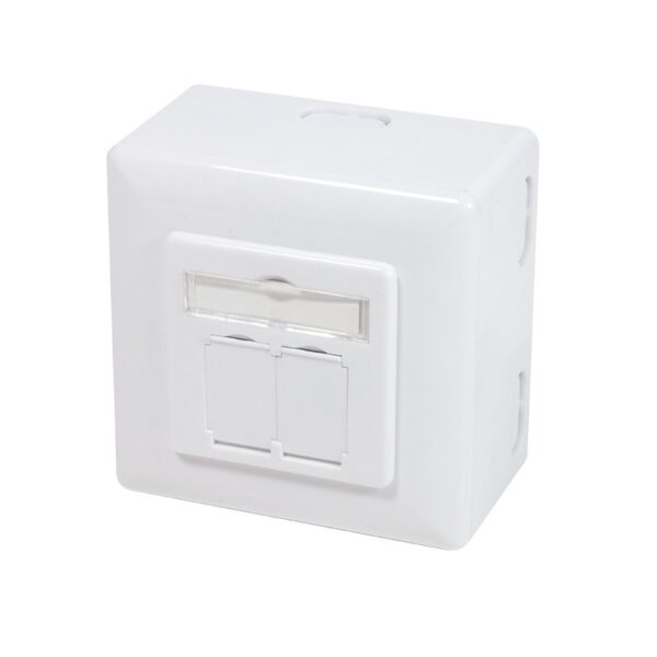 PRIZA RJ-45 aplicabila cu 2 iesiri | PRIZA RJ-45 incastrabila cu 2 iesiri LOGILINK pt. cablu FTP, Cat6, Krone (LSA) x 2 | RJ-45 (M) x 2, ecranat, plastic cu metal, 1 buc, „NP0039A”