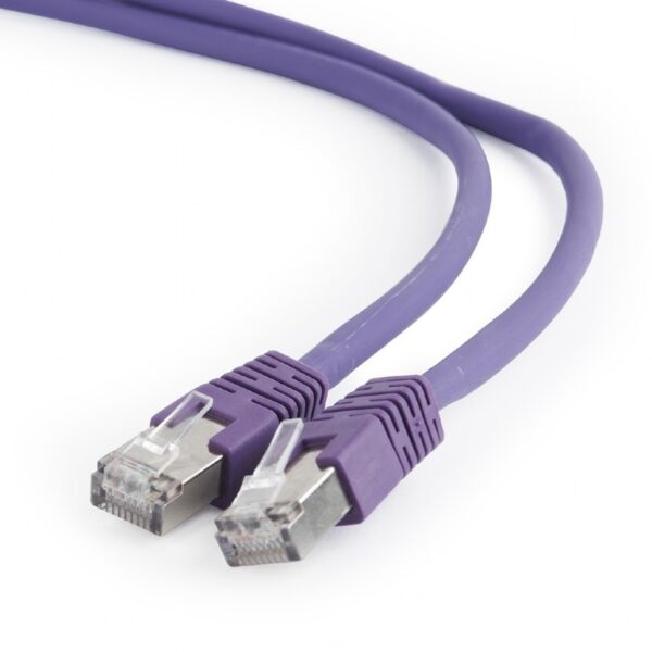 PATCH CORD S/FTP GEMBIRD Cat6a, LSZH, cupru, 1 m, violet, AWG27, dublu ecranat „PP6A-LSZHCU-V-1M” (timbru verde 0.08 lei)