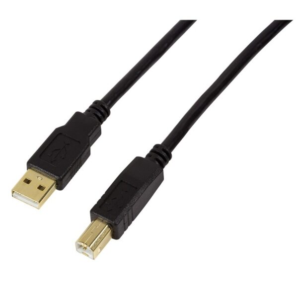 CABLU USB LOGILINK pt. imprimanta, USB 2.0 (T) la USB 2.0 Type-B (T), 10m, black, „UA0264” (timbru verde 0.08 lei)