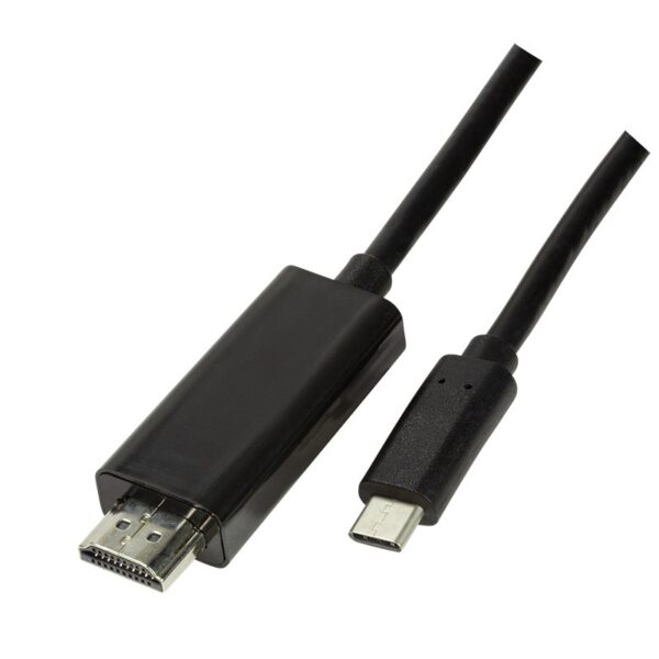 CABLU video LOGILINK, adaptor USB 3.1 Type-C (T) la HDMI (T), 1.8m, rezolutie maxima 4K UHD (3840 x 2160) la 60 Hz, negru, „UA0329” (timbru verde 0.18 lei)