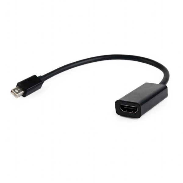 CABLU video GEMBIRD, adaptor Mini-DisplayPort (T) la HDMI (M), 10cm, rezolutie maxima Full HD (1920 x 1080) la 60Hz, negru, „A-mDPM-HDMIF-02” (timbru verde 0.08 lei)