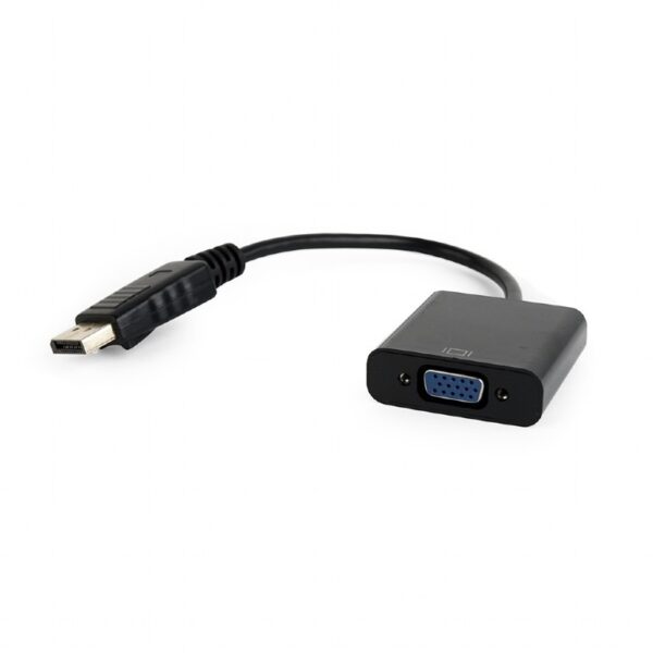 CABLU video GEMBIRD, adaptor DisplayPort (T) la VGA (M), 10cm, rezolutie maxima Full HD (1920 x 1080) la 60Hz, negru, „AB-DPM-VGAF-02” (timbru verde 0.08 lei)