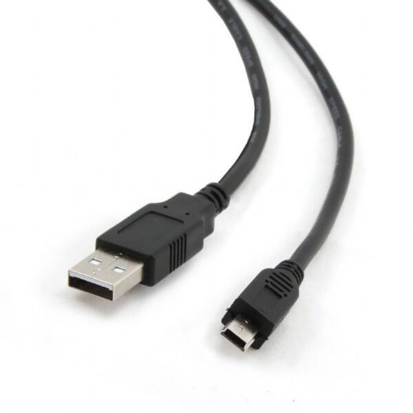 CABLU alimentare si date GEMBIRD, pt. smartphone, USB 2.0 (T) la Mini-USB 2.0 (T), 1.8m, conectori auriti, negru, „CCP-USB2-AM5P-6” (timbru verde 0.08 lei)