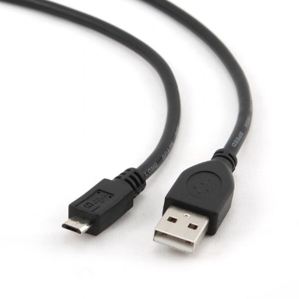 CABLU alimentare si date GEMBIRD, pt. smartphone, USB 2.0 (T) la Micro-USB 2.0 (T), 0.1m, black, „CCP-mUSB2-AMBM-0.1M” (timbru verde 0.08 lei)