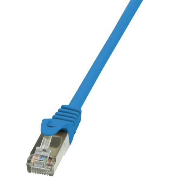 PATCH CORD FTP LOGILINK Cat5e, cupru-aluminiu, 0.25 m, albastru, AWG26, ecranat „CP1016S” (timbru verde 0.08 lei)