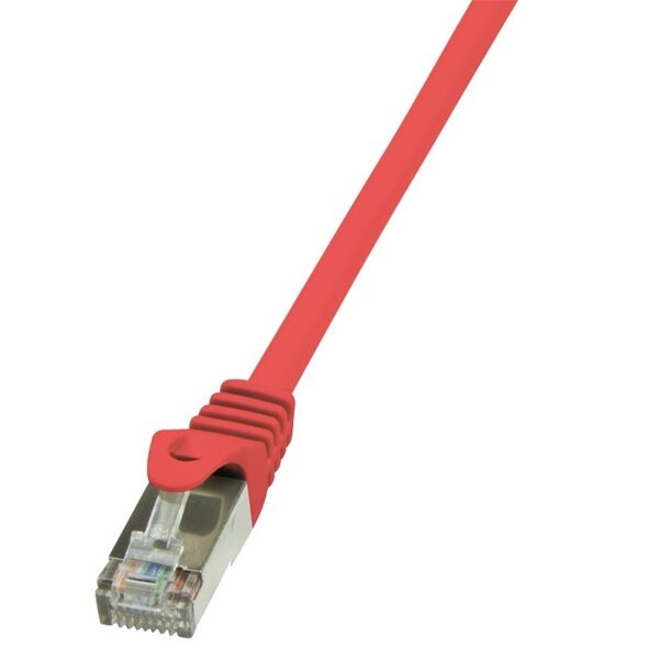 PATCH CORD FTP LOGILINK Cat5e, cupru-aluminiu, 1 m, rosu, AWG26, ecranat „CP1034S” (timbru verde 0.08 lei)