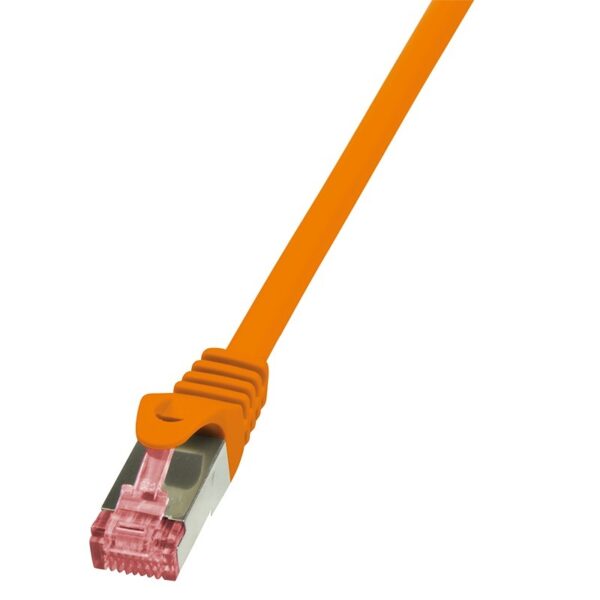 PATCH CORD S/FTP LOGILINK Cat6, LSZH, cupru, 0.25 m, portocaliu, AWG27, dublu ecranat „CQ2018S” (timbru verde 0.08 lei)