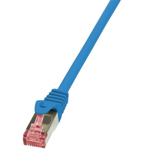 PATCH CORD S/FTP LOGILINK Cat6, LSZH, cupru, 0.5 m, albastru, AWG27, dublu ecranat „CQ2026S” (timbru verde 0.08 lei)