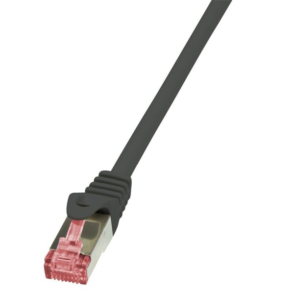 PATCH CORD S/FTP LOGILINK Cat6, LSZH, cupru, 1 m, negru, AWG27, dublu ecranat „CQ2033S” (timbru verde 0.08 lei)