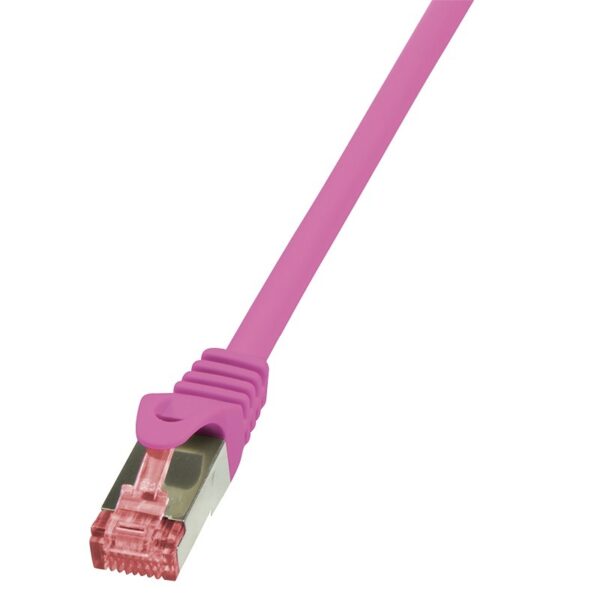 PATCH CORD S/FTP LOGILINK Cat6, LSZH, cupru, 3 m, roz, AWG27, dublu ecranat „CQ2069S” (timbru verde 0.08 lei)