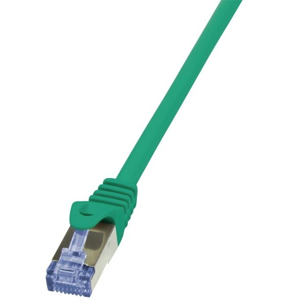 PATCH CORD S/FTP LOGILINK Cat6a, LSZH, cupru, 0.25 m, verde, AWG26, dublu ecranat „CQ3015S” (timbru verde 0.08 lei)