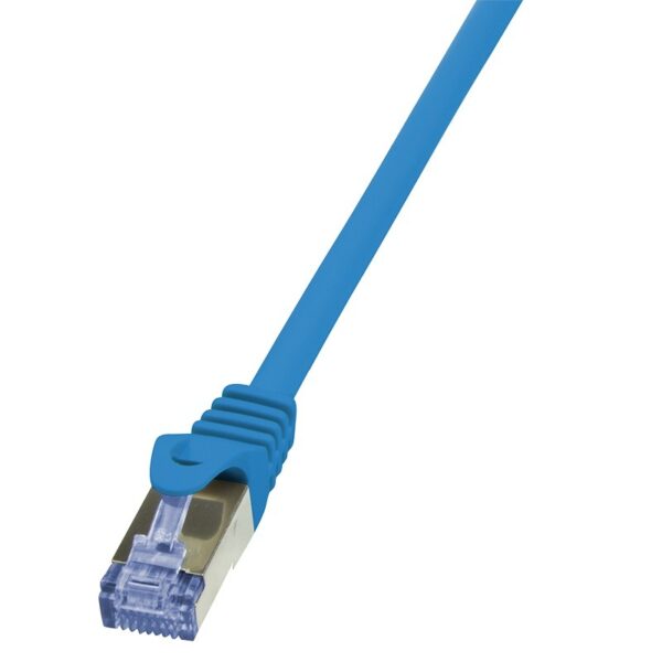 PATCH CORD S/FTP LOGILINK Cat6a, LSZH, cupru, 0.25 m, albastru, AWG26, dublu ecranat „CQ3016S” (timbru verde 0.08 lei)