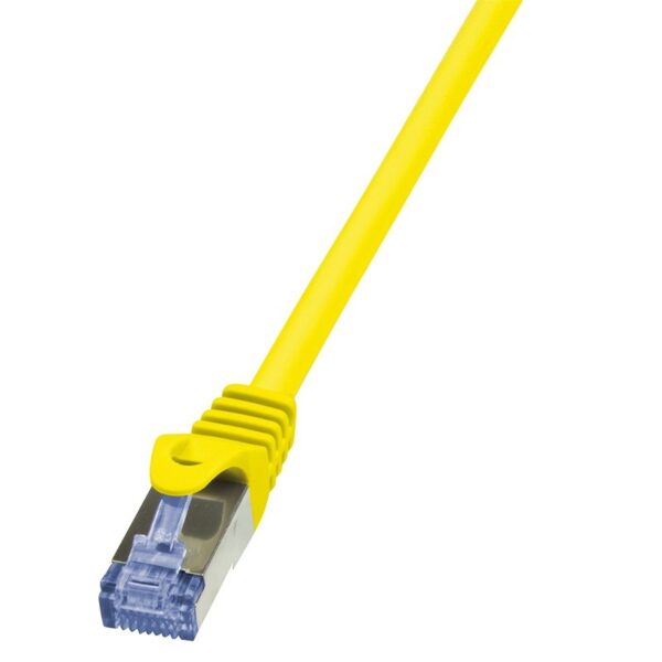 PATCH CORD S/FTP LOGILINK Cat6a, LSZH, cupru, 0.25 m, galben, AWG26, dublu ecranat „CQ3017S” (timbru verde 0.08 lei)