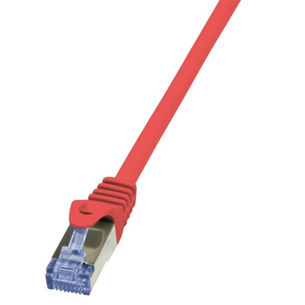 PATCH CORD S/FTP LOGILINK Cat6a, LSZH, cupru, 0.5 m, rosu, AWG26, dublu ecranat „CQ3024S” (timbru verde 0.08 lei)