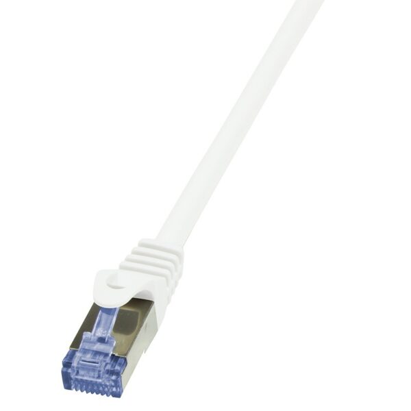 PATCH CORD S/FTP LOGILINK Cat6a, LSZH, cupru, 2 m, alb, AWG26, dublu ecranat „CQ3051S” (timbru verde 0.08 lei)