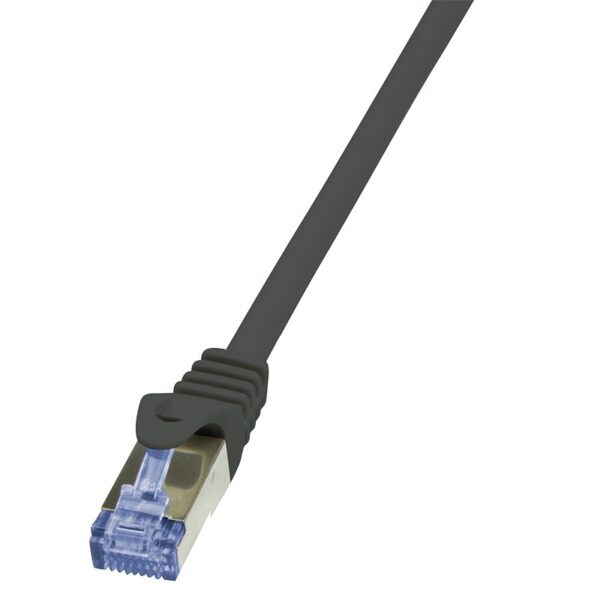 PATCH CORD S/FTP LOGILINK Cat6a, LSZH, cupru, 15 m, negru, AWG26, dublu ecranat „CQ3103S” (timbru verde 0.8 lei)