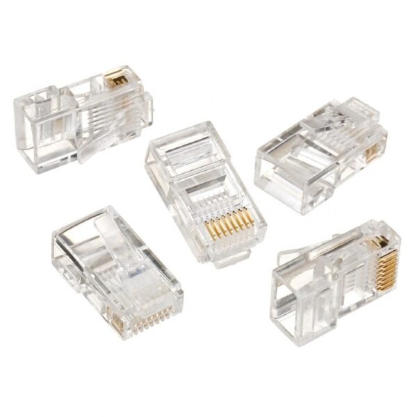 MUFA RJ-45 GEMBIRD pt. cablu UTP, Cat5e, RJ-45 (T), plastic, 100 buc, „LC-8P8C-001/100”