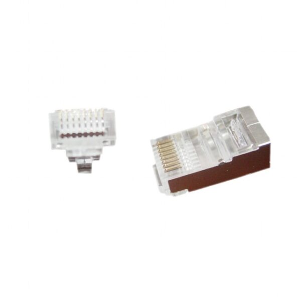 MUFA RJ-45 GEMBIRD pt. cablu FTP, Cat5e, RJ-45 (T) | RJ-45 (T) tip pass-through, ecranat, plastic cu metal, 10 buc, „LC-PTF-01/10”