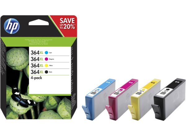 Combo-Pack Original HP CMYK, nr.364XL, pentru DJ 3070|Photosmart 5510|5515|6510|7510|C410B|C5380|C6380|D5460|C309|, , (timbru verde 0.60 lei), „N9J74AE”