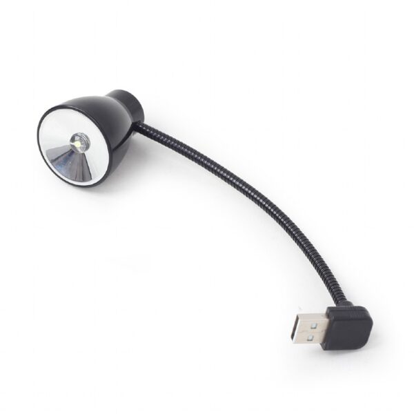 LAMPA LED USB pentru notebook, GEMBIRD, lumina alba-rece, black „NL-02” (timbru verde 0.18 lei)