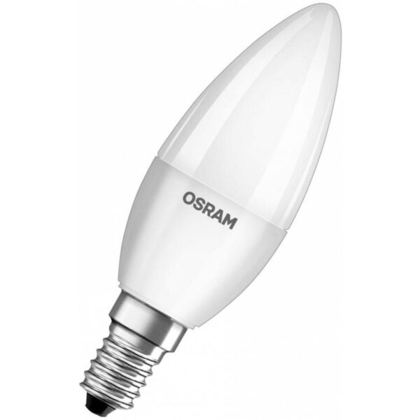 BEC LED Osram, soclu E14, putere 5.7W, forma lumanare, lumina alb calda, alimentare 220 – 240 V, „000004052899326453” (timbru verde 0.45 lei)