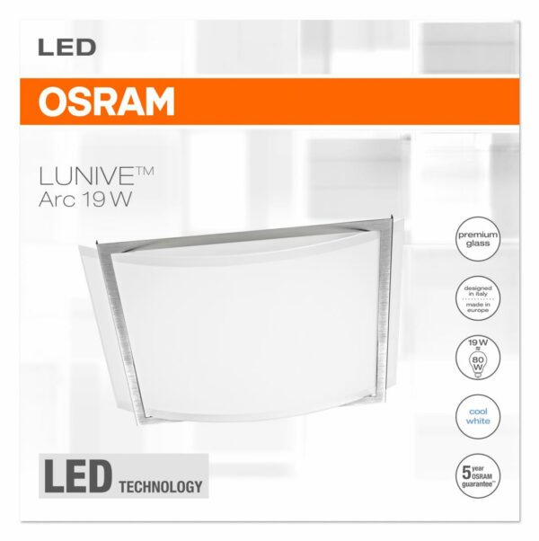 PANOU LED OSRAM, LED, soclu integrat, putere 19 W, tip lumina alb, 1.200 lumeni, alimentare 220 – 230 V, „000004052899374638” (timbru verde 0.8 lei)