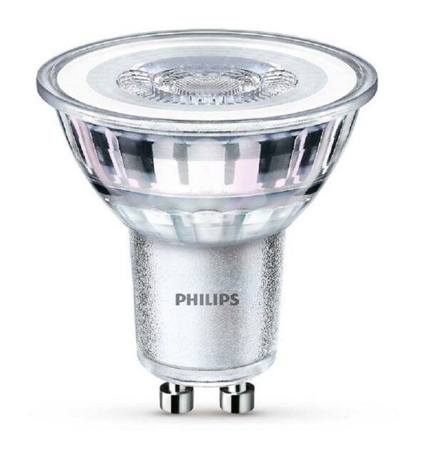 SPOT incastrat LED Philips, soclu GU10, putere 5W, forma spot, lumina alb calda, alimentare 220 – 240 V, „000008718696582572” (timbru verde 0.45 lei)
