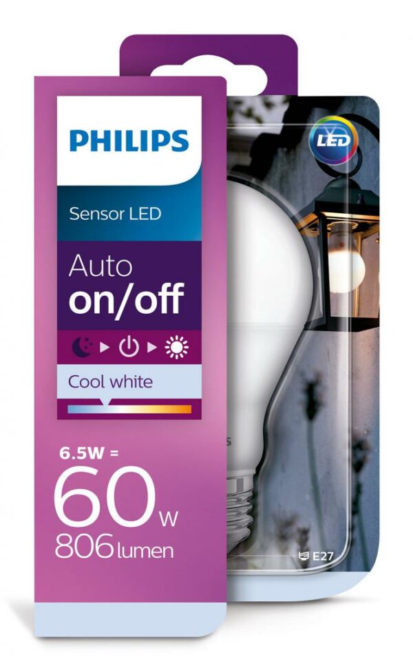 BEC LED Philips, soclu E27, putere 6.5W, forma clasic, lumina alb rece, alimentare 220 – 240 V, „000008718696739426” (timbru verde 0.45 lei)