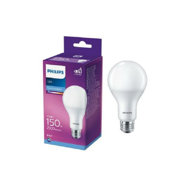 BEC LED Philips, soclu E27, putere 17.5W, forma clasic, lumina alb rece, alimentare 220 – 240 V, „000008718696813836” (timbru verde 0.45 lei)