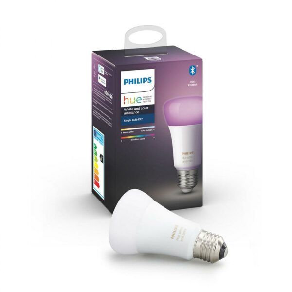 BEC smart LED Philips, soclu E27, putere 9W, forma clasic, lumina multicolora, alimentare 220 – 240 V, „000008718699673109” (timbru verde 0.45 lei)