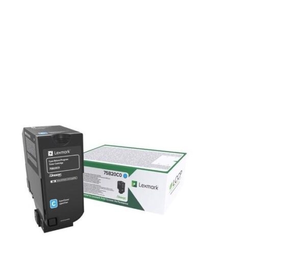 Toner Original Lexmark Cyan, 75B20C0, pentru CS727|CS728|CX727, 10K, (timbru verde 1.2 lei) , „75B20C0”