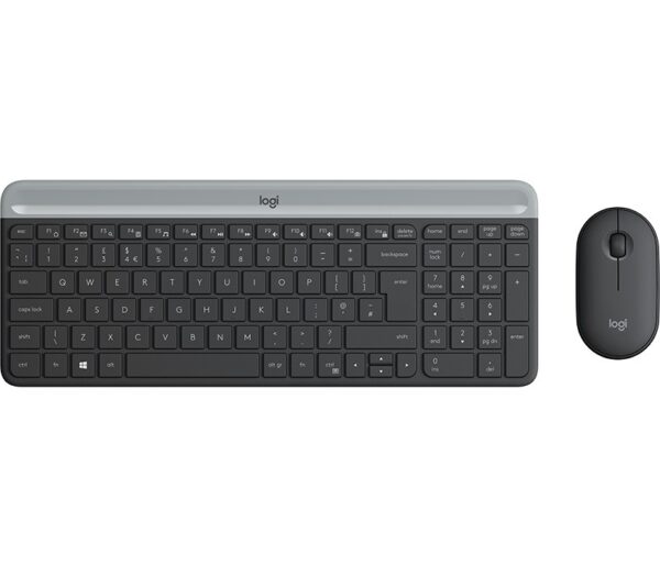 LOGITECH Logitech Slim Wireless Keyboard and Mouse Combo MK470 – GRAPHITE (timbru verde 0.8 lei)