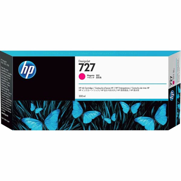 Cartus Cerneala Original HP Magenta, nr.727, pentru DesignJet T1530|T2530|T930, 300ml, (timbru verde 0.15 lei), „F9J77A”