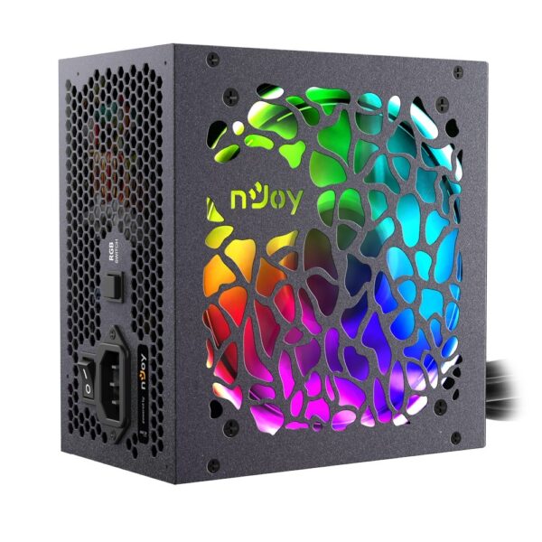 SURSA NJOY Freya 700, 700 W, ATX 12V V2.3, fan RGB 120 mm x 1, 80 PLUS Bronze – compatibila, „PSAT-070ARAF-BU01B” (timbru verde 2 lei)