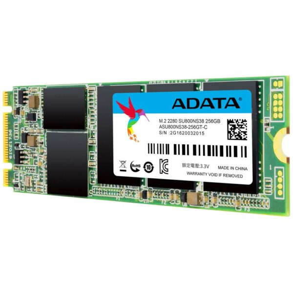 SSD ADATA, 256 GB, M.2, S-ATA 3, 3D TLC Nand, R/W: 560/520 MB/s, „ASU800NS38-256GT-C”