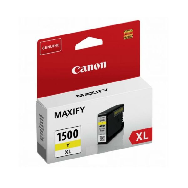 Cartus Cerneala Original Canon Yellow, PGI-1500XLY, pentru Maxify MB2050|MB2150|MB2350|MB2750, , (timbru verde 0.15 lei), „BS9195B001AA”
