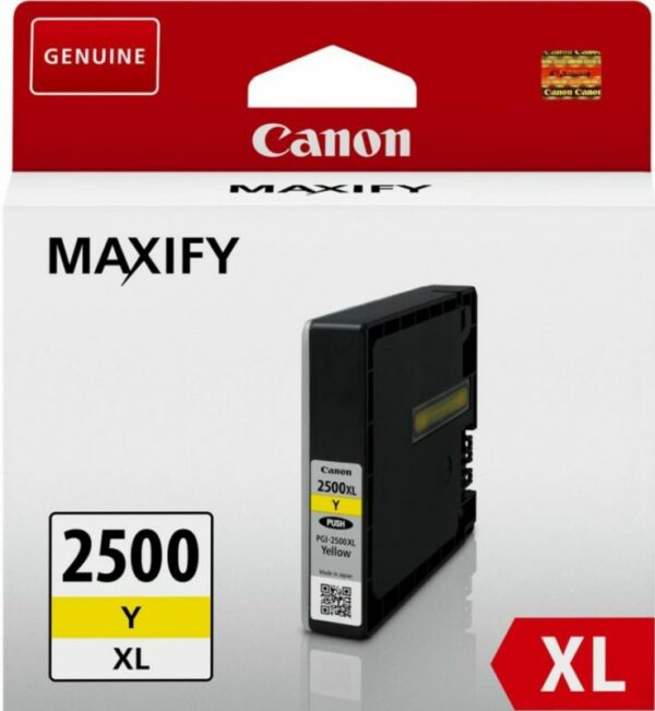 Cartus Cerneala Original Canon Yellow, PGI-2500XLY, pentru Maxify IB4050|IB4150|MB5050|MB5150|MB5350|MB5450, , (timbru verde 0.15 lei), „BS9267B001AA”