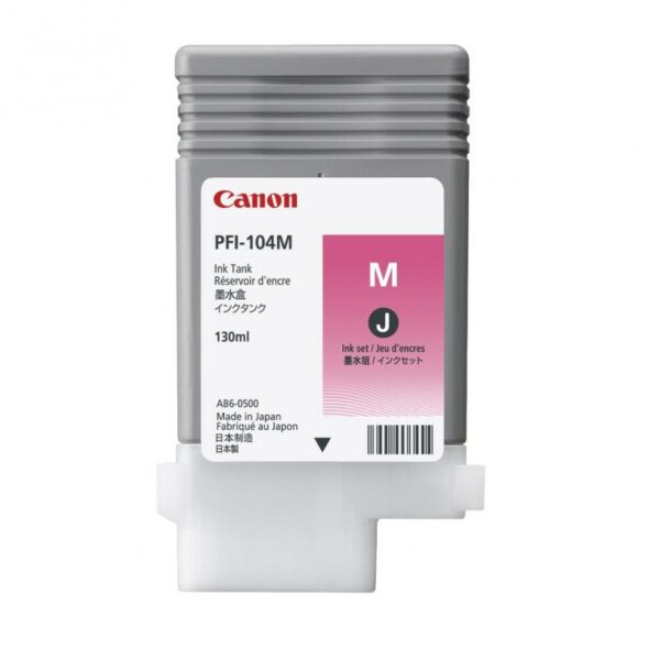 Cartus Cerneala Original Canon Magenta, PFI-104M, pentru IPF 650|655|750|755|760|765| MFP M40, , (timbru verde 0.15 lei), „CF3631B001AA”