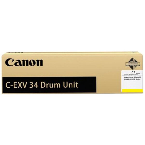 Drum Unit Original Canon Yellow, EXV34Y, pentru IR Advance C2020I|C2020L|C2025I|C2025L|C2030I|C2030L|C2220L|C2220I|C2225I|C2230I, 36K, (timbru verde 0.8 lei), „CF3789B003BA”