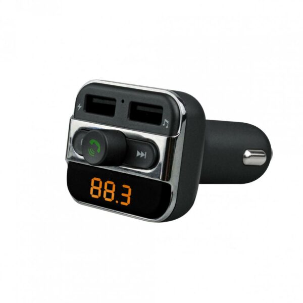 MODULATOR FM AKAI, Bluetooth, format MP3, USB x 2, microSD, montare la priza auto, „FMT-20BT” (timbru verde 0.18 lei)