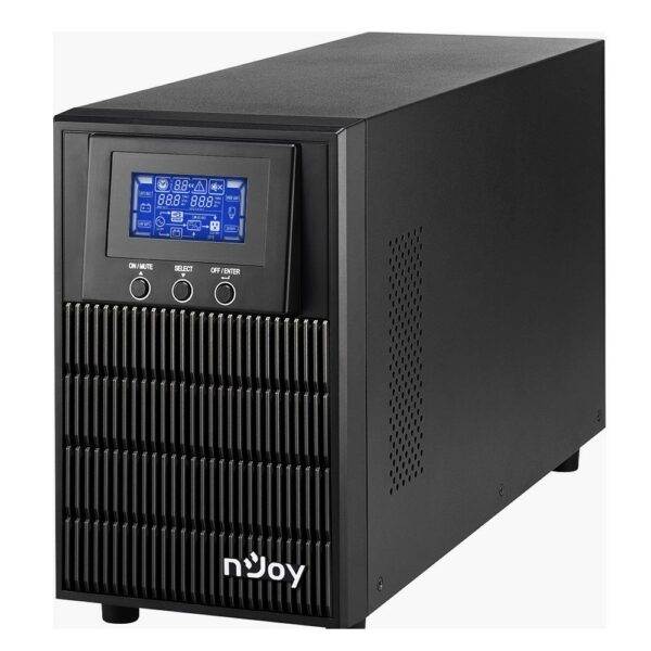 UPS NJOY, „ATEN PRO 1000”, Online cu sinusoida pura, tower, 1000VA/900W, AVR, Schuko x 3, 2 x baterie 12V/9Ah, display LCD, back-up 1 – 10 min., „PWUP-OL100AP-AZ01B” (timbru verde 11 lei)