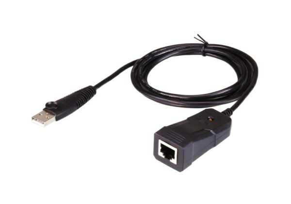 ADAPTOR USB ATEN, USB 2.0 (T) la RJ-45 (M), 1.2 m, negru,”UC232B-AT” (timbru verde 0.08 lei)