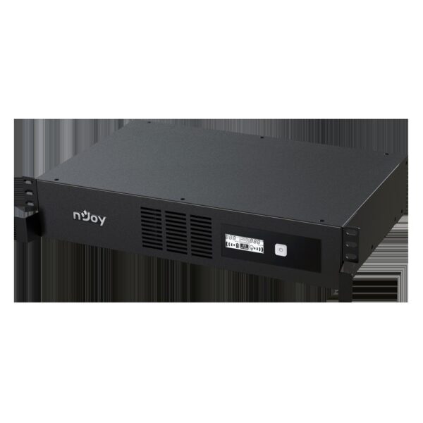 UPS NJOY, „CODE 2000 „, Line Int. cu sinusoida pura cu management, rack, 2000VA/1200W, AVR, IEC x 8, 2 x baterie GP09122L, display LCD, back-up 1 – 10 min., „UPLI-LI200CO-AZ01B” (timbru verde 11 lei)