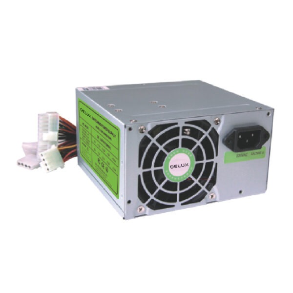 SURSA Delux 450, Fan 8cm, Conector 20+4 pini, 2xSATA, 2xMolex, Switch ON/OFF „DLP-21MS”, (timbru verde 2 lei)